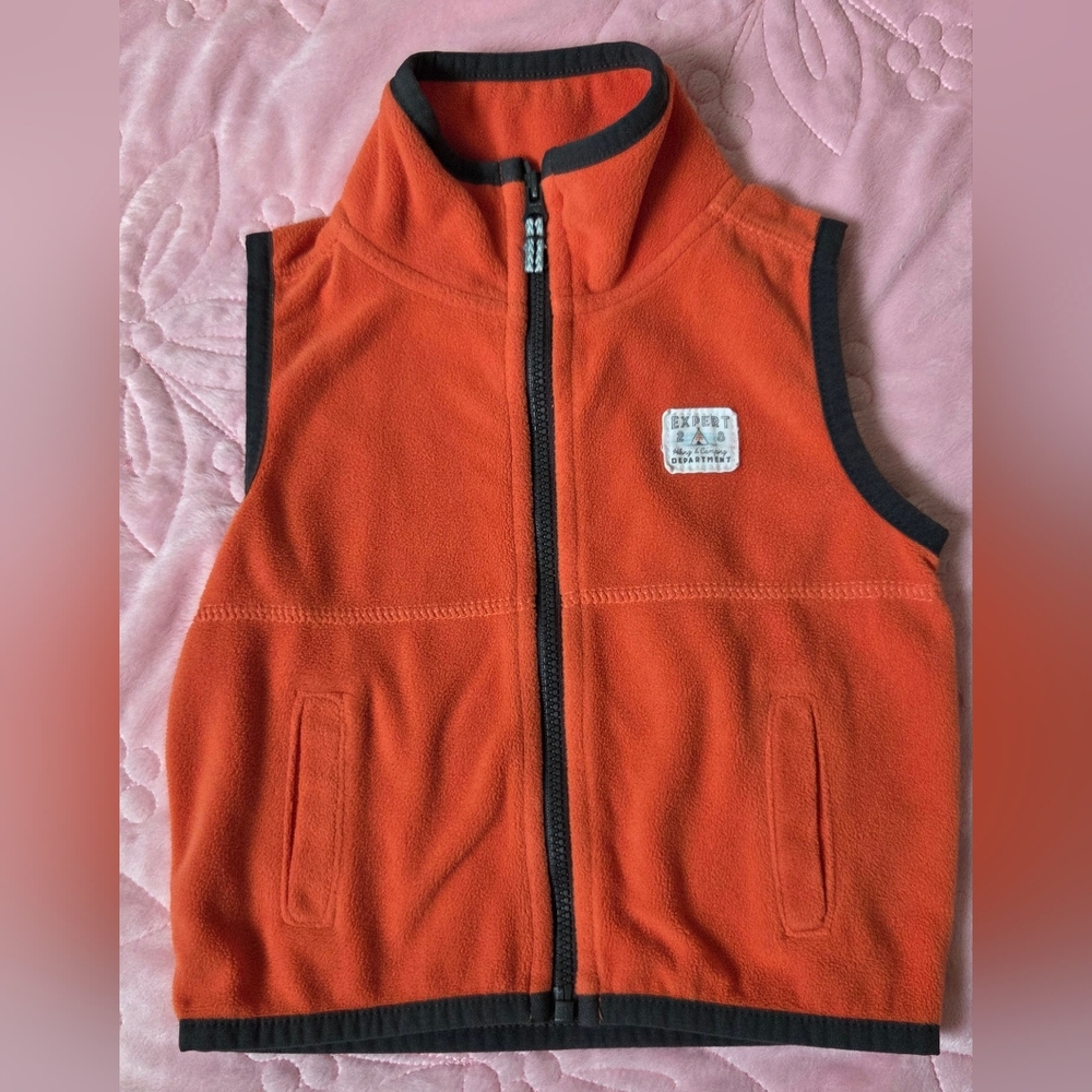 Carter's Bright Orange Fleece Vest